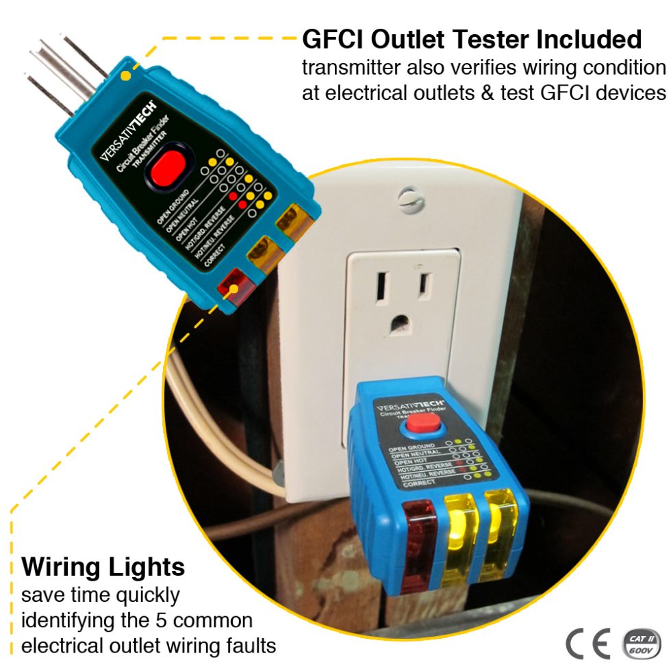 Digital Circuit Breaker Finder With Gfci Outlet Tester